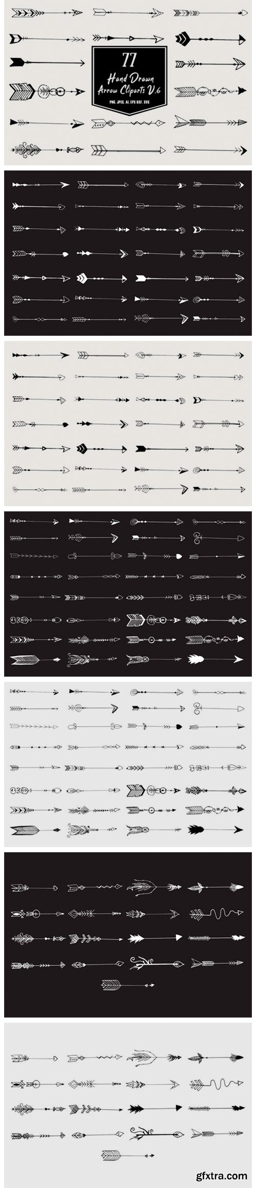 Hand Drawn Arrows Cliparts Ver. 6 4241243