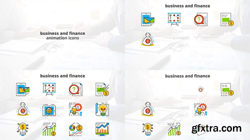 me14680836-business-flat-animated-icons-montage-poster