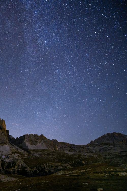 Tre Cime di Lavaredo at night in the Dolomites, Italy - 2092678