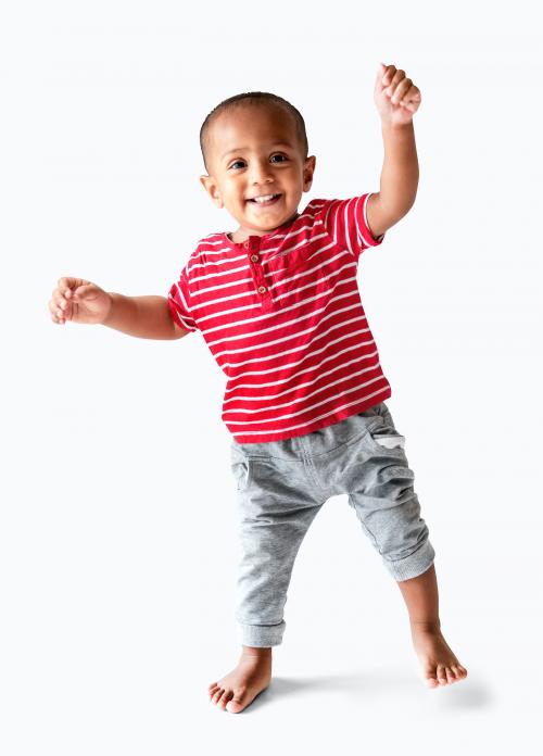 Cheerful young boy learning how to walk - 536022