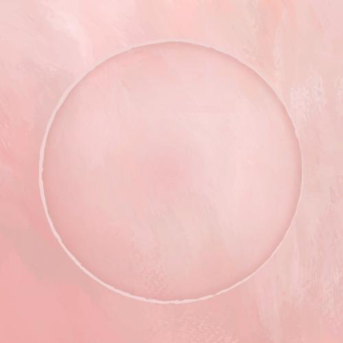 Round frame on pink background vector - 1217152