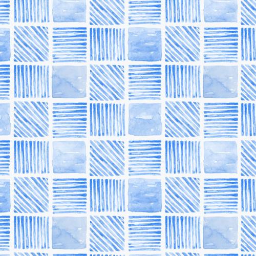 Indigo blue watercolor geometric seamless patterned background vector - 1217596