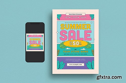 Summer Sale Flyer Set