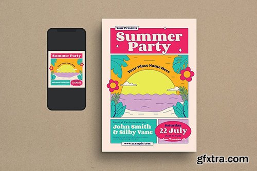 Summer Party Flyer Set