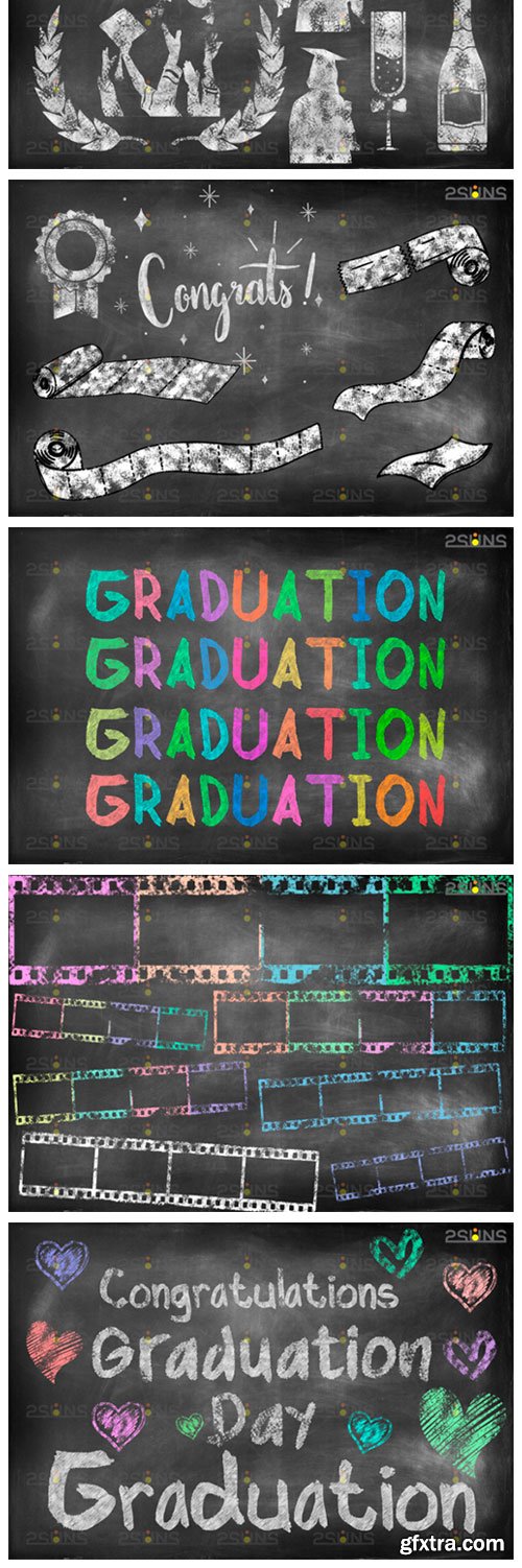 Overlay Graduation Sidewalk Chalk Art 4253232