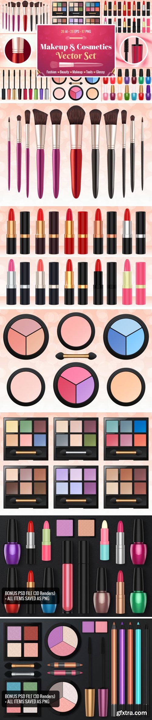 Makeup & Cosmetics Vector Set 4253938