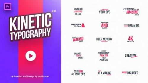 Videohive - 40 Kinetic Titles