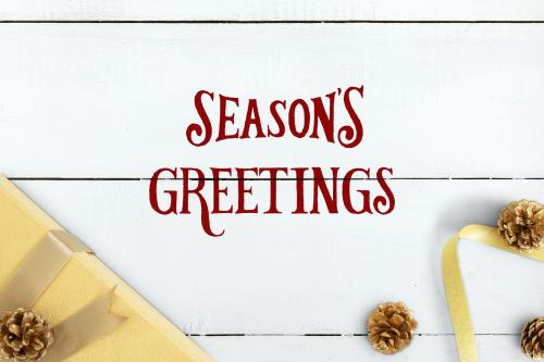 Seasons Greetings festive card mockup - 520013