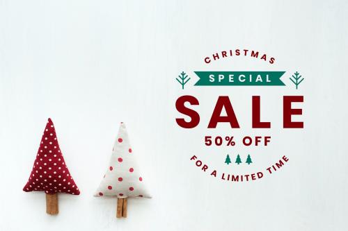 Special 50% Christmas sale sign mockup - 520028