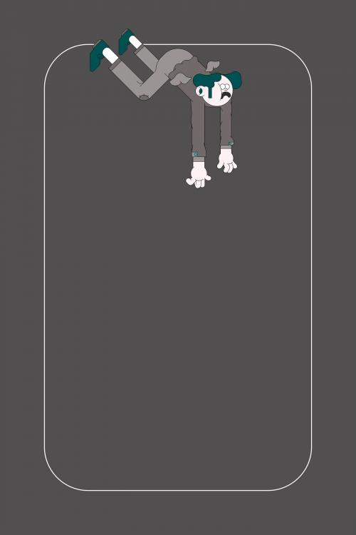 Vampire Halloween character frame on gray background vector - 1223051