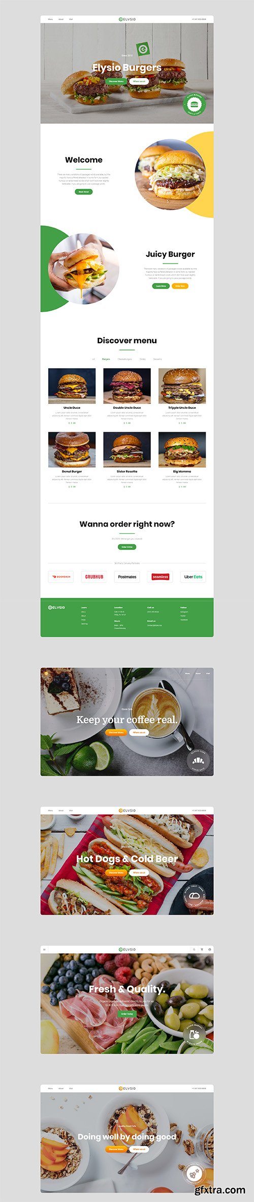 Elysio - Food Web UI Kit