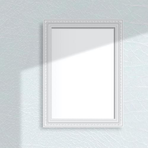 Gray frame on a gray wall vector - 1223656