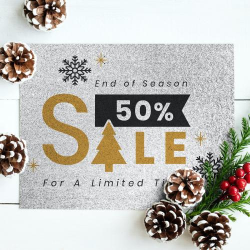 50% off Christmas sale sign mockup - 520085