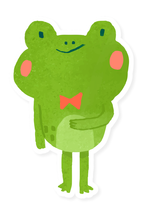 Watercolor frog with a red bow tie sticker transparent png - 2030833