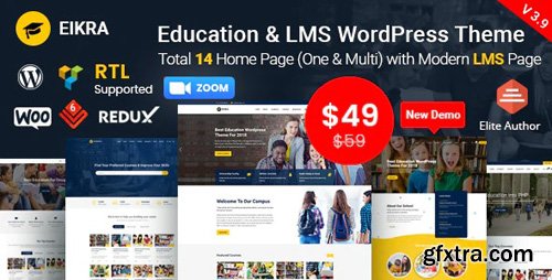 ThemeForest - Eikra v3.9 - Education WordPress Theme - 20950897