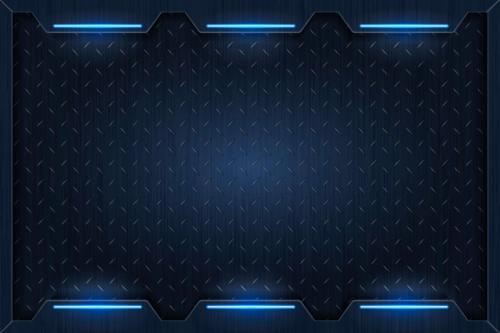 SImple blue technology background template vector - 1213385