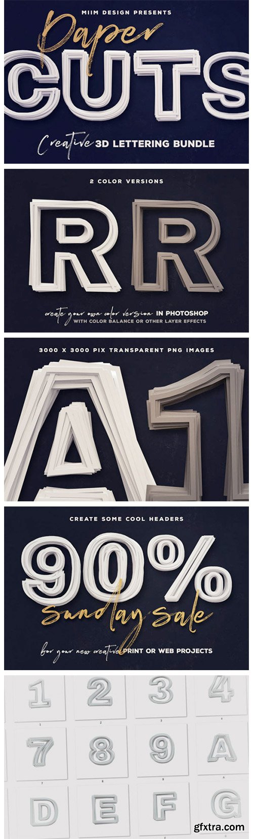 Paper Cut – 3D Lettering 4266613
