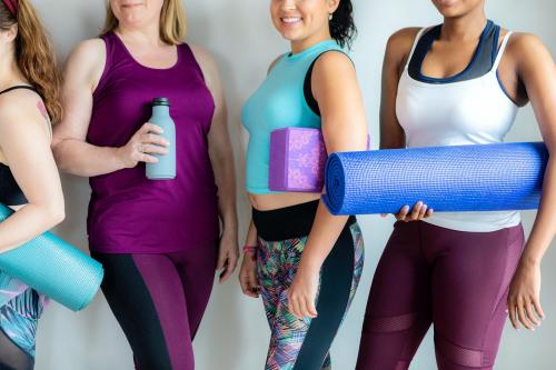 Group of diverse people in yoga class - 2194697