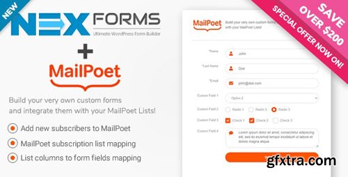 CodeCanyon - MailPoet for NEX-Forms v7.5.1 - 26950120