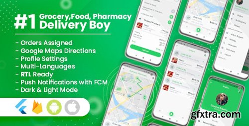 CodeCanyon - Delivery Boy for Groceries, Foods, Pharmacies, Stores Flutter App v1.0.1 - 26615174