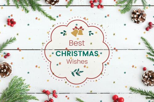 Best Christmas Wishes card mockup - 520172