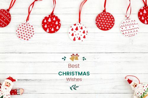 Best Christmas Wishes card mockup - 520175