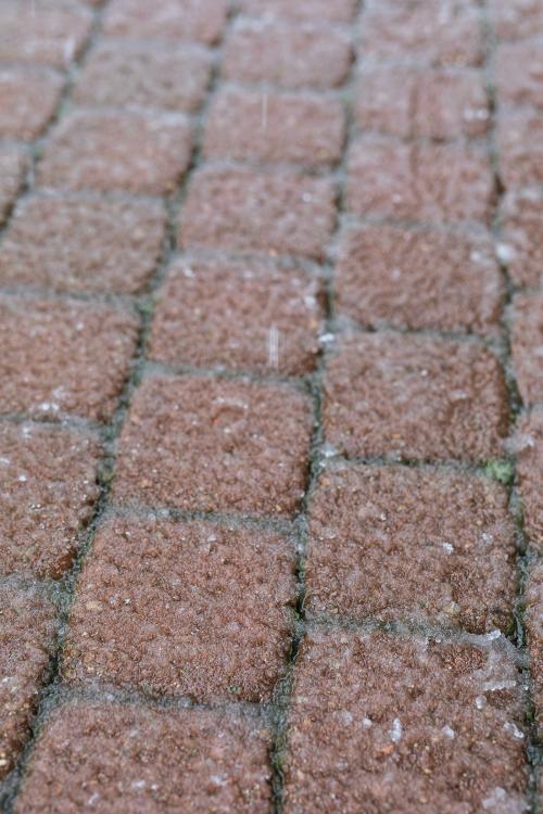 Cobblestone road in winter weatherbackground - 2255803