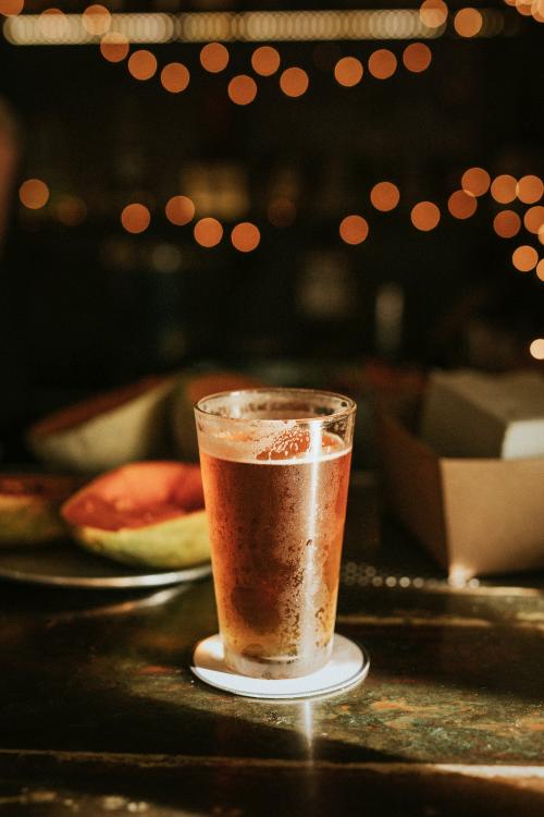 Beer glass on a bar counter - 2268771