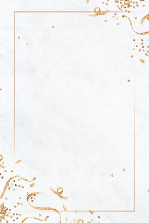 Festive gold frame template vector - 1219903