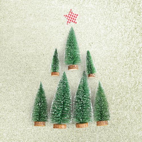 Cute Christmas tree flatlay design - 520221