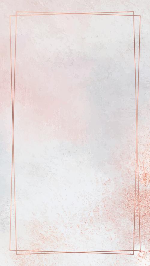 Rectangle copper frame on pastel mobile phone wallpaper vector - 1221580