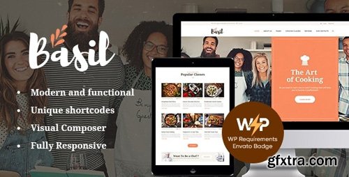 ThemeForest - Basil v1.3.1 - Cooking Classes and Workshops WordPress Theme - 19324784