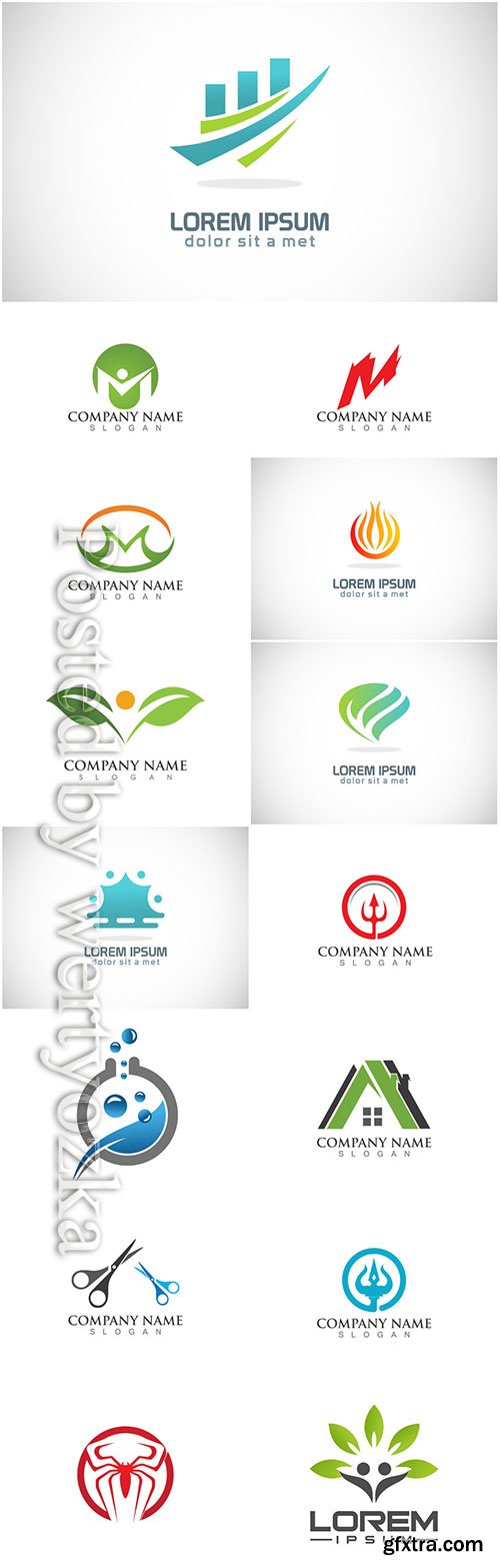 Logos set, business vector