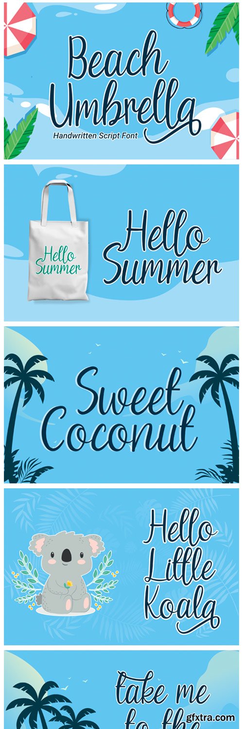 Beach Umbrella Font