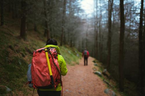 Hikers on a mountain in winter - 2097952