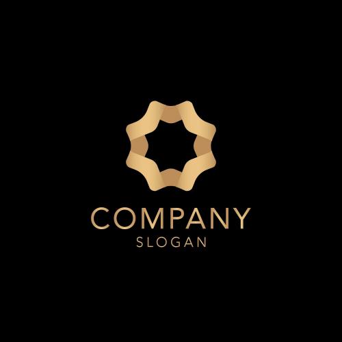 Golden company logo design vector - 1199852