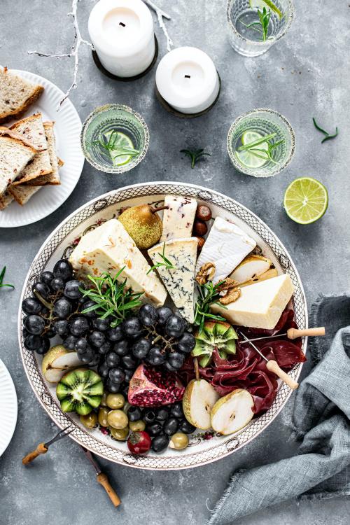 Cheese platter food photography recipe idea - 2103312