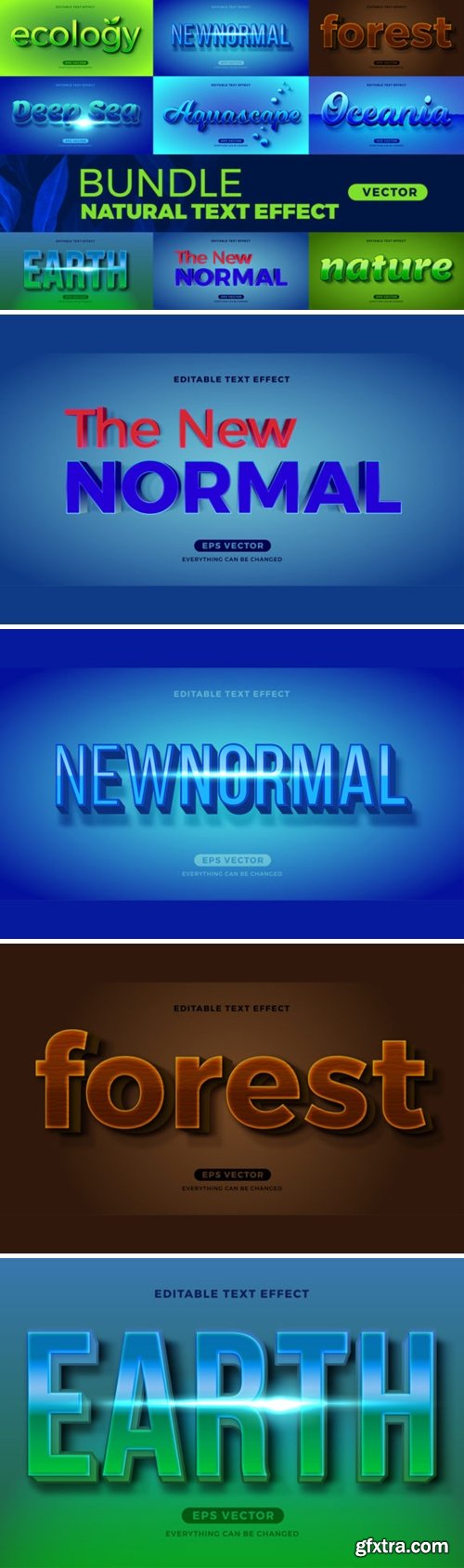 Bundle Natural Editable Font Effect Text 4285132