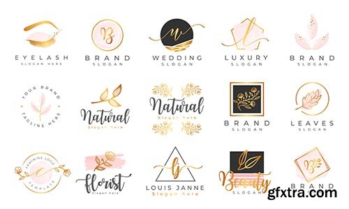 Feminine logo collections template 