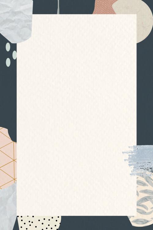 Terrazzo frame on beige background vector - 1214293