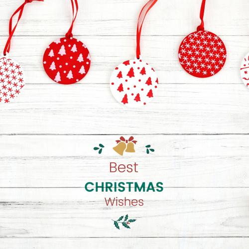 Best Christmas Wishes card mockup - 519971