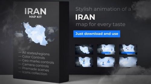 Videohive - Iran Map - Islamic Republic of Iran Persia Map Kit