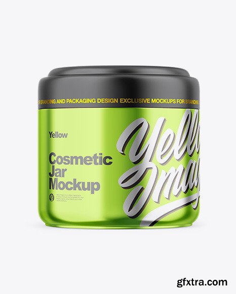 Metallic Cosmetic Jar Mockup 61265