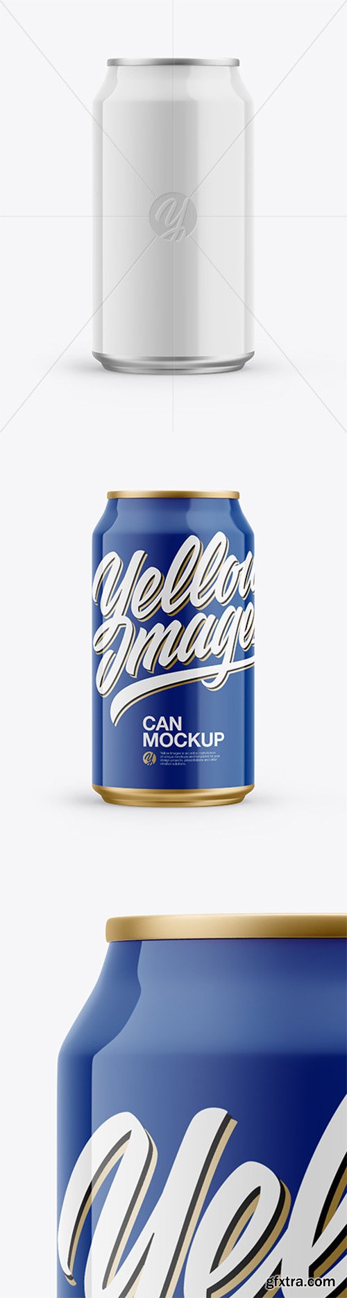 Glossy Aluminum Drink Can Mockup 61237