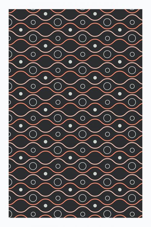 Seamless wavy geometric pattern vector - 1200346