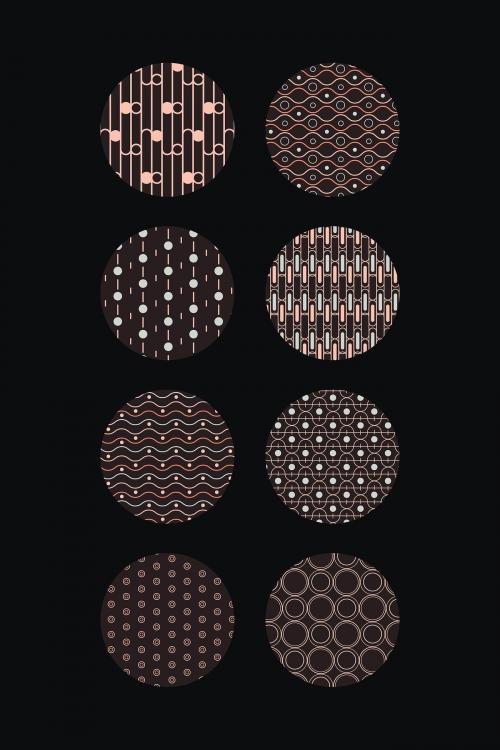 Seamless geometric badge vector set - 1200407