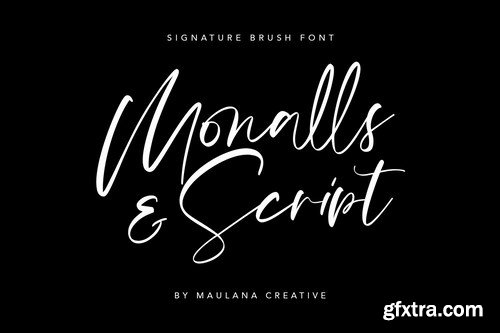 Monalls Script Signature Brush Font