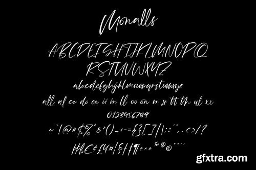 Monalls Script Signature Brush Font