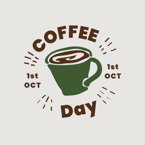 Coffee day logo design vector - 1203077