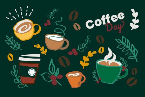 International coffee day poster design vector - 1203081